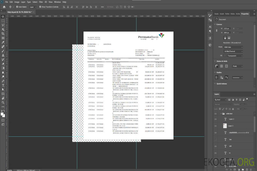 Déclaration de Permatabank d'Indonésie Modèle Word et PDF scr template Déclaration de Permatabank d'Indonésie Modèle Word et PDF scr template